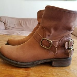Lucky Brand LP Norton Brown Leather Pull On Boots